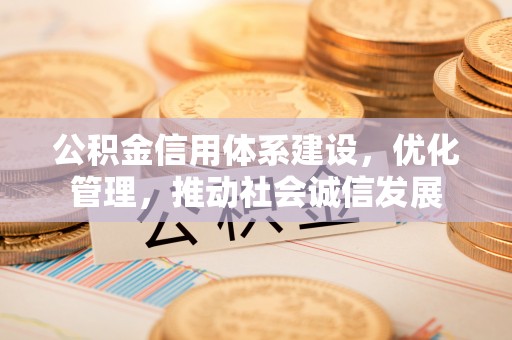 武冈公积金信用体系建设，优化管理，推动社会诚信发展